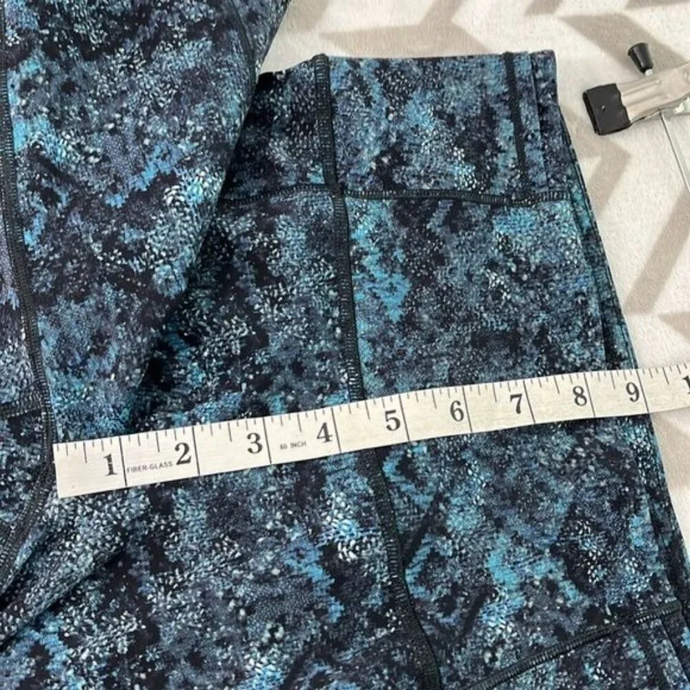 Lululemon Fast And Free 7/8 Tight Fairisle Multi‎ Black size 4